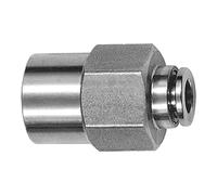 Acoplamiento recto, hexágono exterior, G 1/4 i, para manguera de diámetro exterior de 4 mm, presión de trabajo máx. 20 bares, acero inoxidable 1.4404.