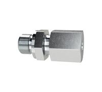Acoplamiento recto, M22 x 1,5 A, diámetro exterior del tubo 22 mm, PN máx. 160 bar, SW1 36, SW2 32, acero galvanizado, sellado suave.