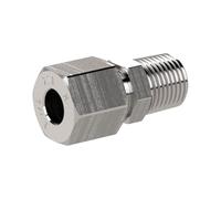 Acoplamiento recto, R 1/2, diámetro exterior del tubo: 10 mm, PN máx. 315 bar, acero inoxidable 1.4571