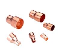 Acoplamiento reductor de cobre T2, conector de tubo de soldadura de acoplamiento recto reductor for refrigeración de aire acondicionado(19mm x 12.7mm 3Pcs)