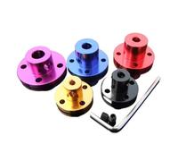 Acoplamiento rígido con brida, Acoplamiento de brida rígida aleación aluminio 3 mm, 4, 5, 6 y 8, eje guía del motor, conector, accesorios for impresora 3D(Black,2pcs 4mm)
