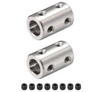 Acoplamiento Rígido de Eje, Acoplamiento de Eje, Acoplamiento de Motor, Acoplamiento de la Aleación, Embrague Rígido del Eje del Motor, 8 mm a 8 mm Acoplamiento, para Impresora 3D,Robots de Bricolaje