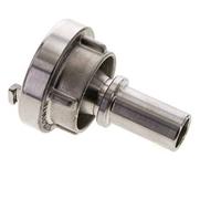 acoplamiento Storz de acero inoxidable 25-D (31 mm) Pilar de manguera de 19 mm giratorio para conexión de abrazadera de seguridad