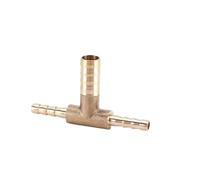 Acoplamientos de manguera de tres vías tipo T de 5 uds, espiga for manguera reductora en T de 3 vías, accesorio de tubería de latón, adaptadores reductores de latón(4x8x4mm)