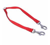 Acople doble para perros de GogiPet® Super Premium rojo, 2,5 x 45 cm