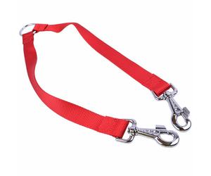 Acople doble para perros de GogiPet® Super Premium rojo, 2,5 x 45 cm