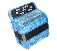 Acorden Profesional de 22 Teclas y 8 Bajos con Botones Sensibles Antideslizantes y Correa Instrumento Musical para Entusiastas del Acorden (cielo azul