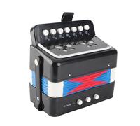 Acordeón, acordeón de 7 teclas instrumento musical 2 bajos mini acordeones ligeros para estudiantes principiantes para practicar (Negro)