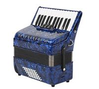 Acordeón, Acordeón de Celuloide Profesional de 26 Teclas 48 Bajos con Correas Ajustables, Instrumento Musical de Acordeón con Teclado de Piano para Presentaciones en