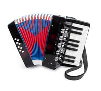 Acordeon，Acordeon Instrumento Musical，Acordeón Infantil de 17 Teclas y 8 Bajos，Con Correas Ajustables，negro，Adecuado Para Niños，Estudiantes，adultos Principiantes，Se Puede Utilizar Como Regalos