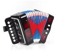 Acordeon，Acordeon Instrumento Musical，Acordeón Infantil de 7 Teclas y 3 Bajos，Con Correas Ajustables，negro，Adecuado Para Niños，Estudiantes，adultos Principiantes，Se Puede Utilizar Como Regalos