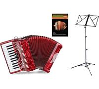 Acordeón Classic Cantabile 48 Bajos "Secondo V" Set Rojo, 2 voces
