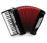 Acordeón Classic Cantabile 72 Bajos "Secondo V" - Acordeón de teclas - 3 voces - 34 teclas de agudos - con correas y funda mochila - negro