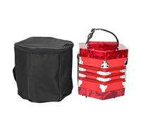 Acordeón concertina portátil profesional de para adultos, ideal para actuaciones y práctica diaria, acabado elegante en rojo, incluye bolsa de transporte, fácil de tocar y afinar