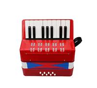 Acordeón de 17 teclas, 8 bajos, pequeño acordeón, instrumento musical educativo para principiantes, regalo de cumpleaños