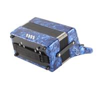 Acordeón de 22 Teclas y 8 Bajos, con Calidad de Sonido Pura, Teclas de Textura de Piano Negras, Cuerpo de Madera Maciza y Correas Ajustables, para Uso Profesional