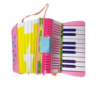 Acordeón De Botones Para Niños - Mini Acordeón De Diecisiete Teclas, Juguete Musical Ligero De Seis Bajos, Accesorio Para Instrumentos Educativos | Juguete De Aprendizaje Musical Para Principiantes, A