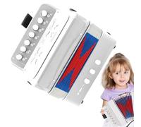 Acordeón de juguete para - Instrumento musical de 7 teclas y botones, diseño pequeño y portátil para principiantes | Regalo para niños y niñas a partir de 3 años