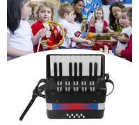 Acordeón de Piano, Acordeón de Nivel Básico con 17 Teclas y 8 Graves, Teclados Portátiles para Principiantes con Sonido Suave (Negro)