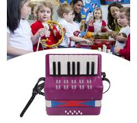 Acordeón de Piano, Acordeón de Nivel Básico con 17 Teclas y 8 Graves, Teclados Portátiles para Principiantes con Sonido Suave (Púrpura)