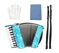 Acordeón De Piano De Mano De 22 Teclas Y 8 Bajos, Acordeón De Piano Profesional De Madera Maciza, Con Correas For Los Hombros, Mochila, Bolsa De Concierto