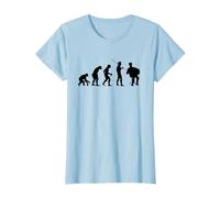 Acordeón Evolution Instrumento Musical Regalo Camiseta, Mujer, Azul Bebé, L