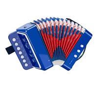 Acordeón Infantil, Acordeón de 10 teclas con correas, Instrumento musical de acordeón regalo para principiantes, Acordeon instrumento musical adultos y niños de más de 3 años, Azul