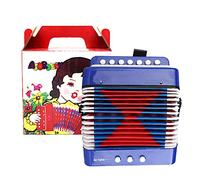 Acordeón Infantil De 7 Teclas Y 2 Bajos, Instrumento Musical Educativo Pequeño Azul - Diseño Ergonomico, Material Seguro, Desarrollo Del Talento Musical