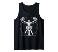 Acordeón Marching Band Da Vinci Acordeonista Vintage Camiseta sin Mangas