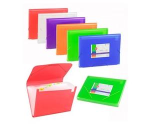 ACORDEON POLIPROPILENO TRASLUCIDO FOLIO 13 DEPARTAMENTOS GOMA VERDE CARCHIVO 1913KF51 1913KF51