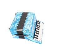 Acordeón Profesional Concertina de 22 Teclas y 8 Bajos, Diseño y Tamaño Estándar Internacional para Principiantes (Cielo)