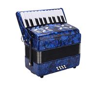 Acordeón Profesional de 22 Teclas y 8 Bajos, Diseño Estándar Internacional, Azul