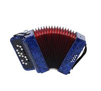 Acordeón profesional de 22 teclas y 8 bajos para adultos y principiantes, instrumento portátil de lengüeta con correas y bolsa, carcasa de ABS y