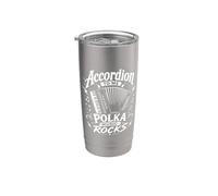 Acordeón To Me Polka Music Rocks - Funny Polka Music Vaso térmico de acero inoxidable de doble pared