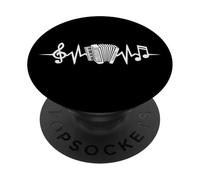 Acordeonista Latido del Corazón Músico Acordeón PopSockets PopGrip Adhesivo