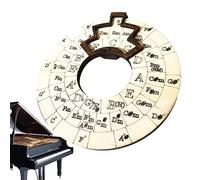 Acordes de guitarra, ruedas de herramientas de melodía de madera, acordes de madera para escritura de canciones y música, quintas ruedas de madera, guía para escritores de canciones, profesores y