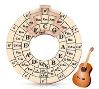 Acordes de Madera de Quintas, Círculo de Quintas Rueda, Circulo de Quintas Musica, Rueda de Instrumentos Melódicos, Herramienta de Acordes de Melodía, Rueda de Acordes para Músicos, 12 cm