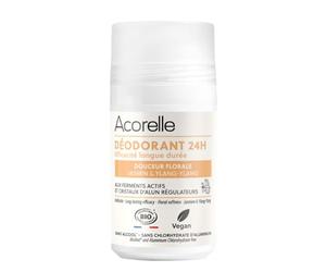 Acorelle Certified Organic Desodorant Care Roll-on 24H Long Lasting Efcy Floral Softness