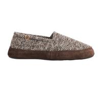 Acorn Men's Moccasin Slippers, Brown Tweed, 9-10