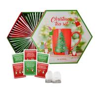 ACORUS - Surtido de té de Christmas set, Juego de regalo de caja de cesta de té surtido natural de 6 tés diferentes, Cuadro de selección grande, 60 bolsitas de te