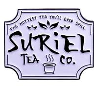 ACOTAR The Hottest Tea You'll Ever Spill Suriel Tea Co. Court Thorn Roses - Pin esmaltado de 3 cm, 1.2 Inches, Esmalte, Esmalte