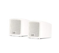 Acoustic Audio by Goldwood Blanco AA321W Altavoz Minimalista Unisex de 3.5 Pulgadas con conectividad Auxiliar para computadoras, televisores