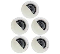 Acoustic Audio by Goldwood CSic84 - Juego de 5 Altavoces de Techo sin Marco de 8 Pulgadas para Cine en casa de 3 vías, Color Blanco, (Modelo: CSic84-5S)