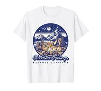 Acoustic Feelings Summer Camping Vacation Folk Music Camiseta