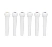Acoustic Guitar Bridge Pins 6Pcs | Fine Plastic Replacement Pegs for Stringed Instruments | Fix & Adjust Strings for Enhanced Clarity/Sustain/Dynamics