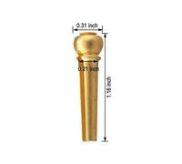 Acoustic Guitar Bridge Saddle Pins Set (Brass Pins & Bone Saddle Nut)