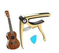 Acoustic Guitar Capo, Ukulele String Tuning Clamp, Guitar String Tuner Accessories, Abs+metal+silicone Construction, Includes Pick, Ideal for Professionals & Beginners