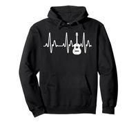 Acoustic Guitar Heartbeat - Camiseta de Guitarra Musical Sudadera con Capucha