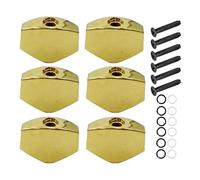 Acoustic Guitar Parts - Locking Tuner Pegs | 6 Piece Metal Music Accessories 1.8x1.3cm 44g with Easy Installation Function, Durable Guitar Hardware with Smooth Tuning, Upgrade Repair Tool