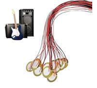 Acoustic Guitar Piezo Pickup - 35mm Diameter Sensor, Brass Material Piezo Disc, 15pcs Contact Set with Accurate Vibration Capture | Ukulele Drum Instrument Pickup for Guitar and Percussion Perform